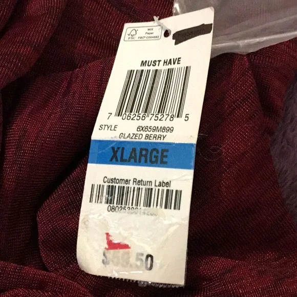 NWT International Concepts Maroon Key Hole Tank Top XL - Picture 9 of 9